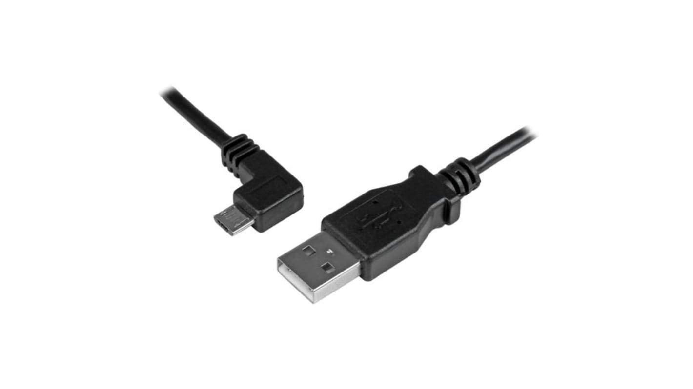 StarTech.com USB-kabel, Sort, USB A til Mikro USB B, 0.5m