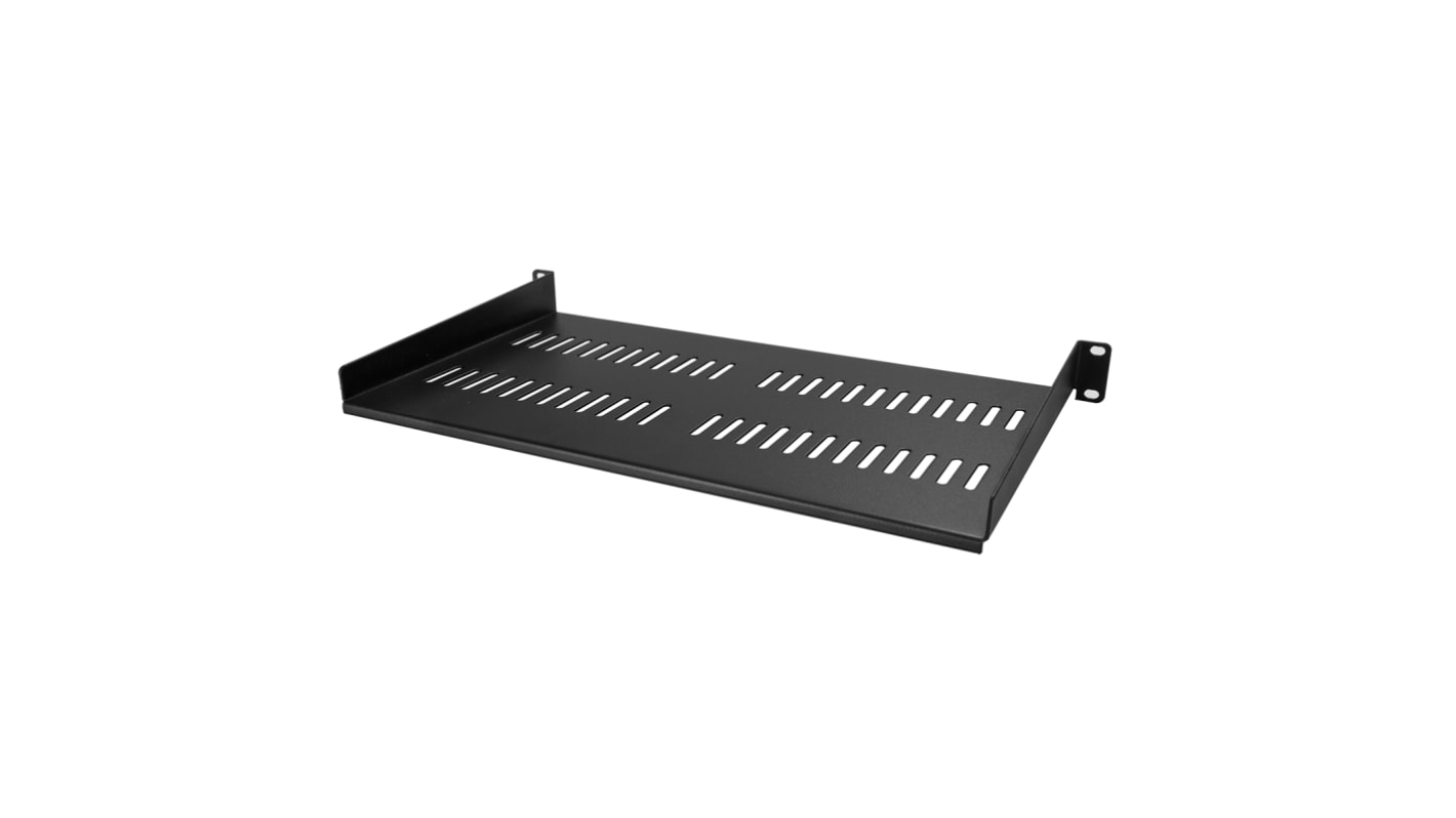 StarTech.com Black Shelf, 1U, 23kg Load, 440mm x 250mm