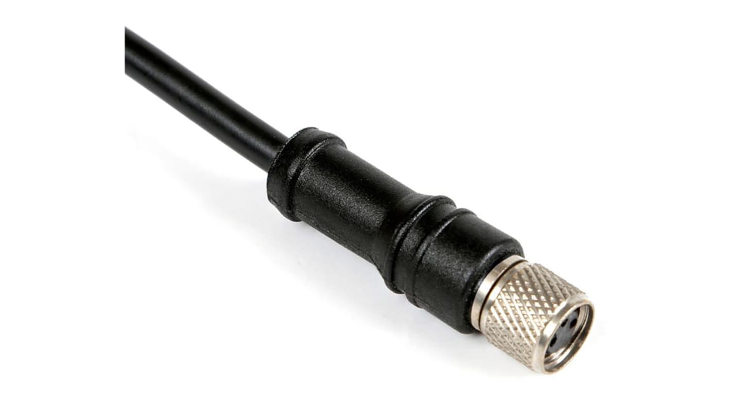 Cable de conexión RS PRO, con. A M8 Hembra, 3 polos, con. B Sin terminación, long. 2m, 60 V, 4 A, IP67