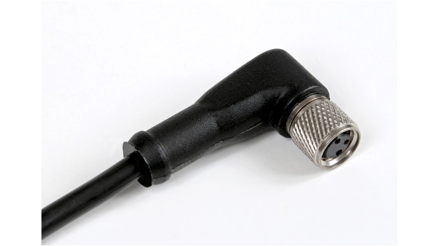 Cable de conexión RS PRO, con. A M8 Hembra, 3 polos, con. B Sin terminación, long. 2m, 60 V, 4 A, IP67