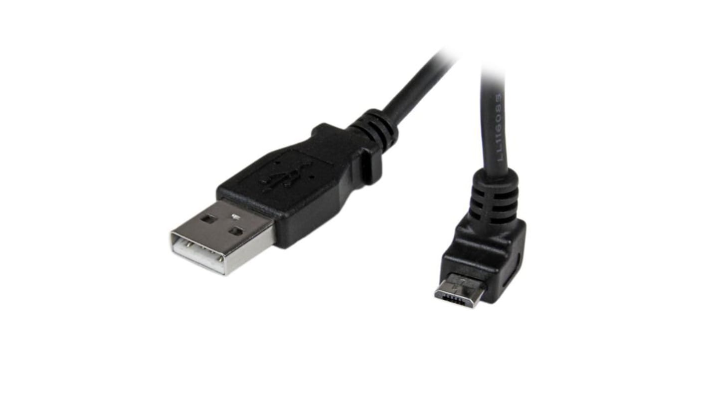 Cable USB 2.0 StarTech.com, con A. USB A Macho, con B. Micro USB B Macho, long. 2m, color Negro