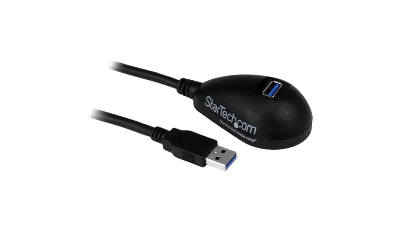 Cable USB 3.0 Startech, con A. USB A Macho, con B. USB A Hembra, long. 1.5m, color Negro