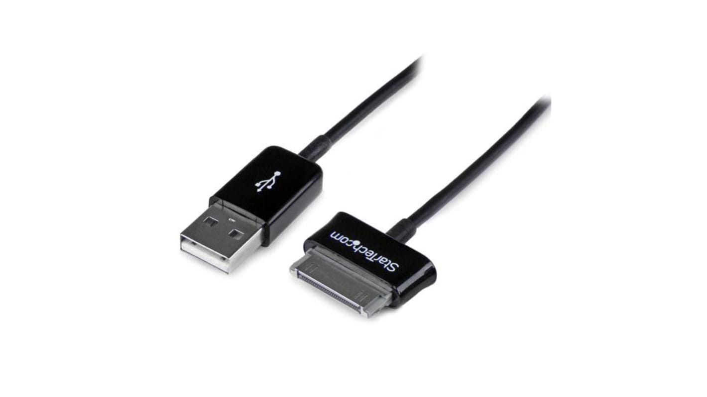 StarTech.com USB-kábel, USB A - Samsung dokkoló, Fekete, 1m