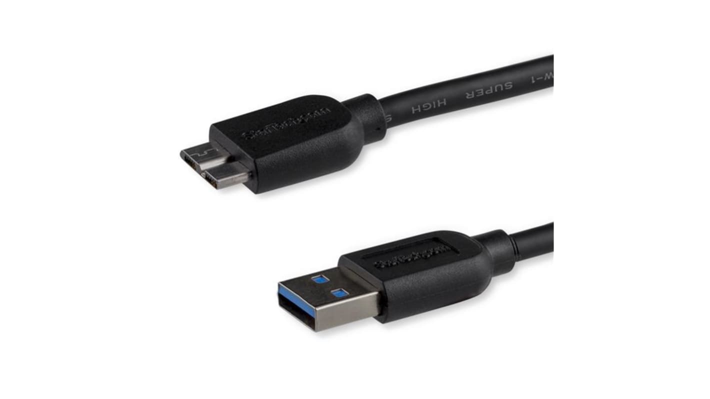 StarTech.com USB 3.0 Cable, Male USB A to Male Micro USB B USB-A to USB Micro-B Cable, 0.5m