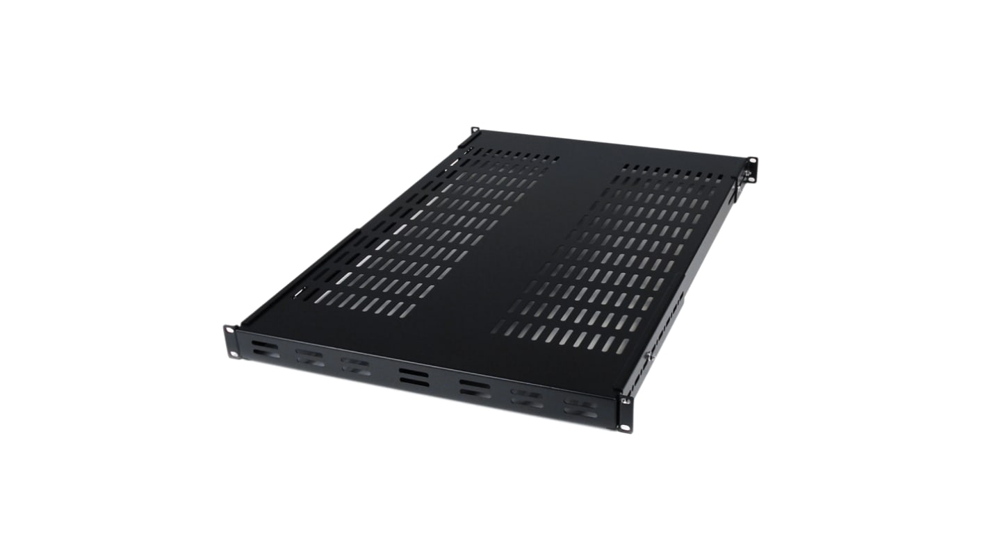 Bandeja para montaje en rack 2U StarTech.com, ventilado de Acero Negro, 700mm (extraíble: 97mm) x 44.5mm, carga máx.