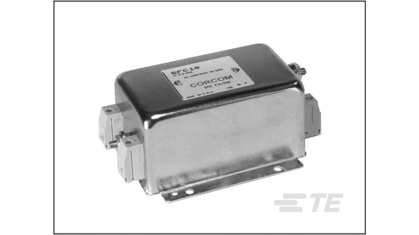 TE Connectivity, Corcom FC 16A 250 V ac 50/60Hz, Flange Mount Power Line Filter, Terminal Block, Single Phase