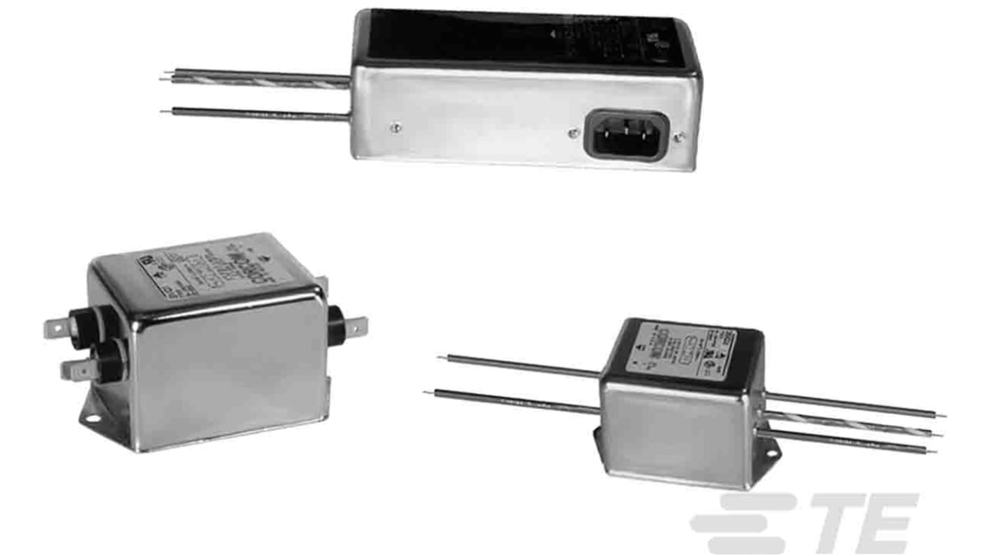 TE Connectivity, Corcom Q 20A 250 V ac 50/60Hz, Flange Mount RFI Filter, Fast-On, Single Phase