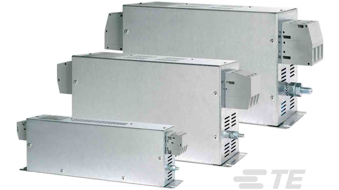 TE Connectivity Corcom BCF EMV-Filter, 480/277 V-AC, 30A, Flanschmontage, Anschlussblock, 3-phasig / 50Hz