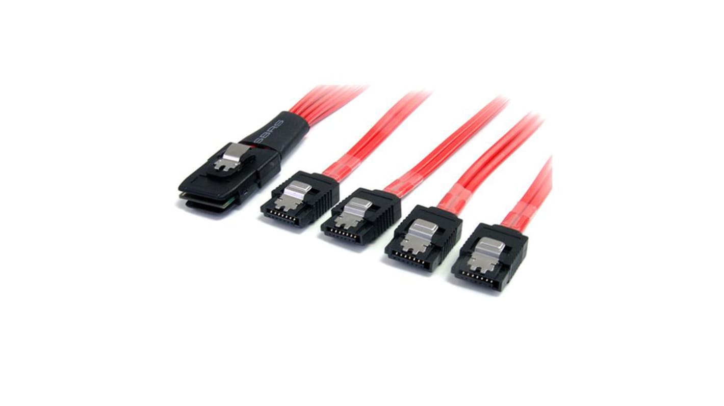 StarTech.com Male Internal Mini-SAS to Female SATA Data x 4  Cable, 500mm