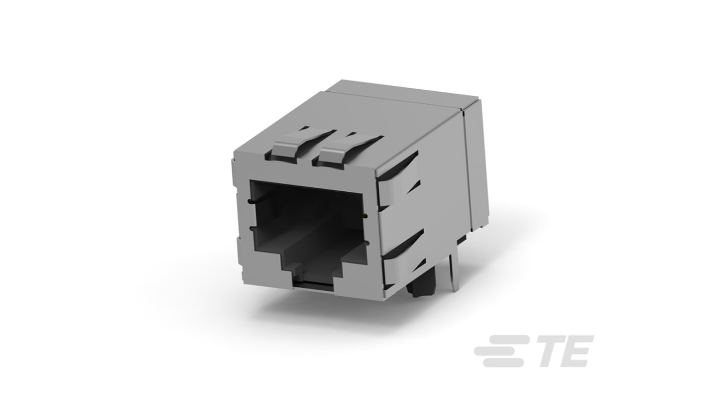 Connettore RJ45 Femmina TE Connectivity Cat5e, 8 vie, Montaggio con foro passante