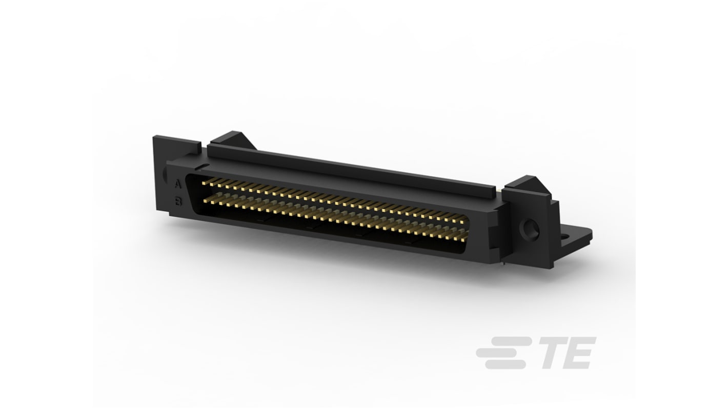 TE Connectivity Sub-D Steckverbinder Stecker abgewinkelt, 68-polig , Durchsteckmontage  Lötanschluss