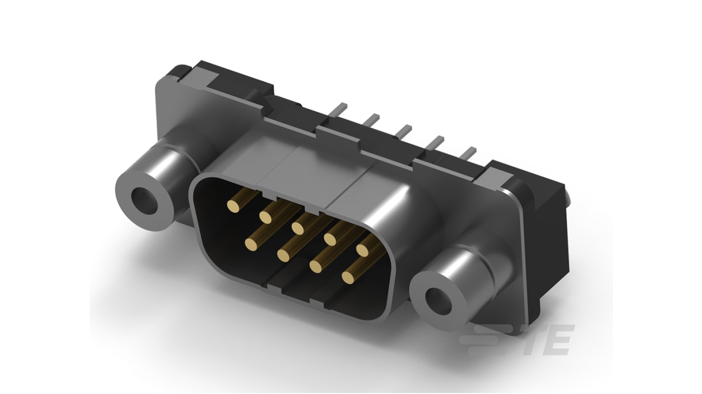 TE Connectivity 9 Way Through Hole D-sub Connector Plug