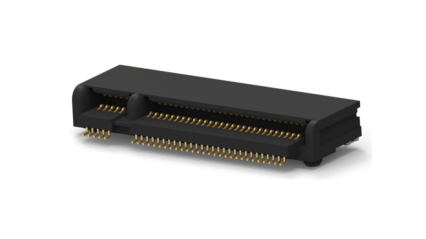 Conector para tarjeta de memoria Borde de Placa TE Connectivity de 67 contactos, paso 0.5mm, 2 filas, montaje