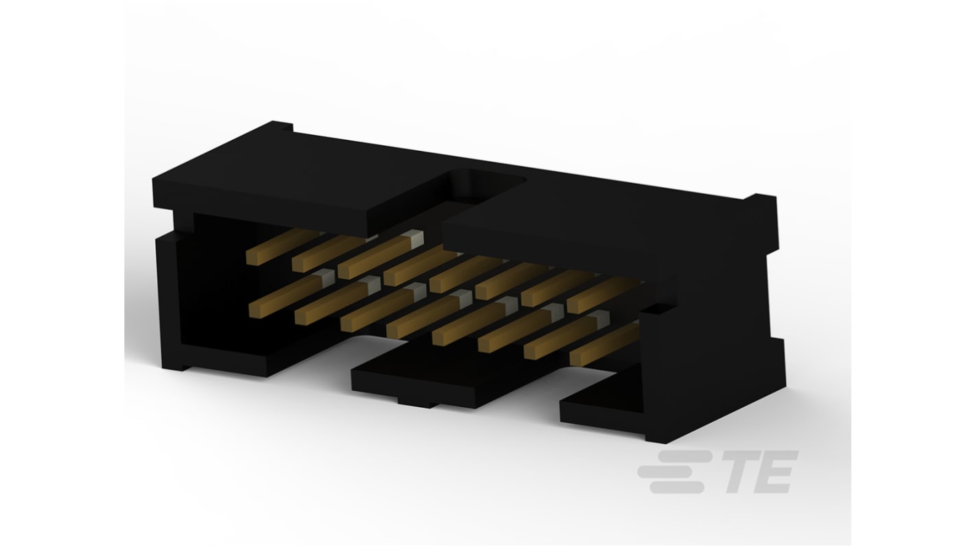 TE Connectivity 基板接続用ピンヘッダ 16極 2.54mm 2列 5103309-3