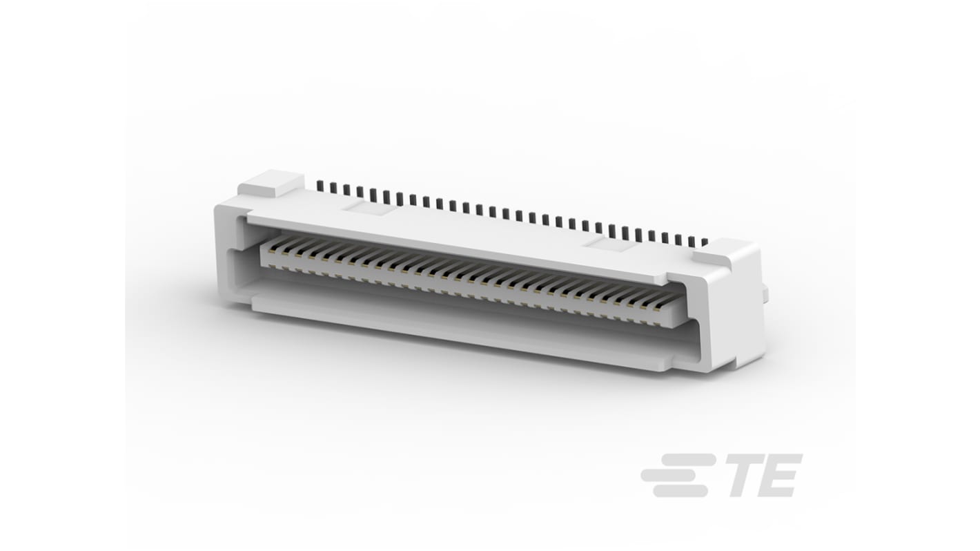 TE Connectivity Straight Surface Mount PCB Socket, 60-Contact, 2-Row, 0.8mm Pitch, Solder Termination