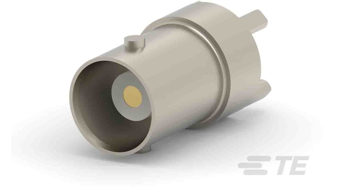 TE Connectivity, jack Through Hole BNC Connector, 50Ω, Solder Termination, Straight Body