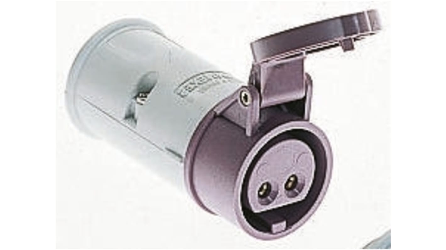 MENNEKES IP44 Purple Cable Mount 3P Industrial Power Socket, Rated At 16A, 20 → 25 V