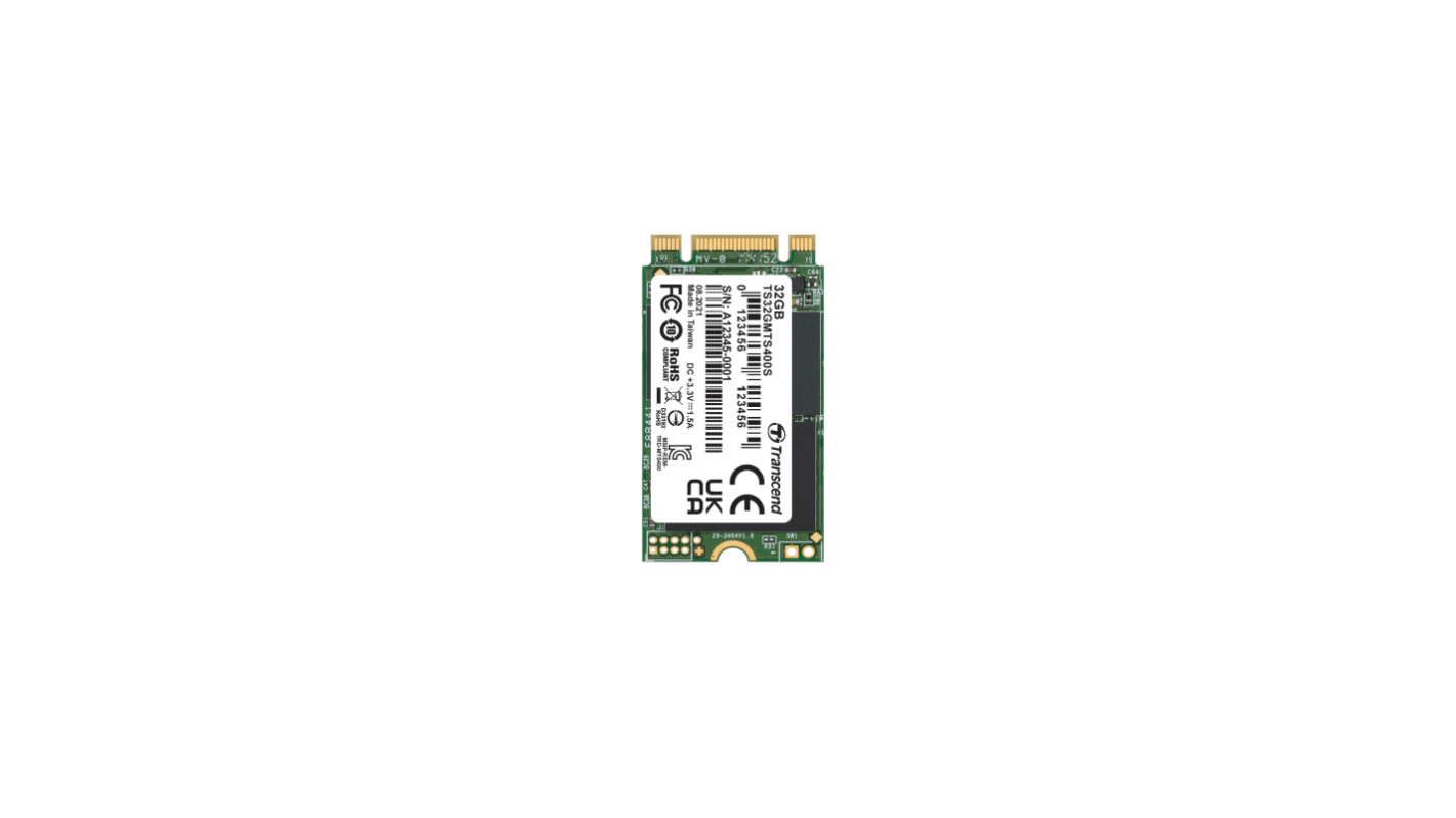 Disco duro SDD interno M.2 Transcend de 32 GB, SATA III, MLC