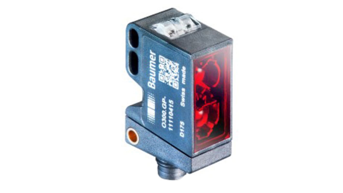 Baumer Light Barrier Photoelectric Sensor, Block Sensor, 30 mm → 120 mm Detection Range IO-LINK