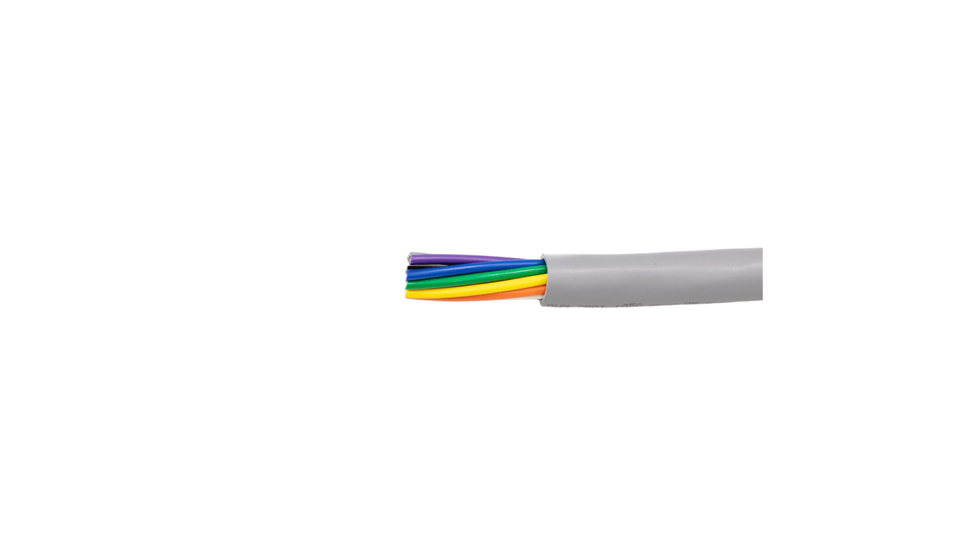 Alpha Wire Control Cable, 12 Cores, 0.35 mm², Unscreened, 305m, Grey PVC Sheath, 22 AWG