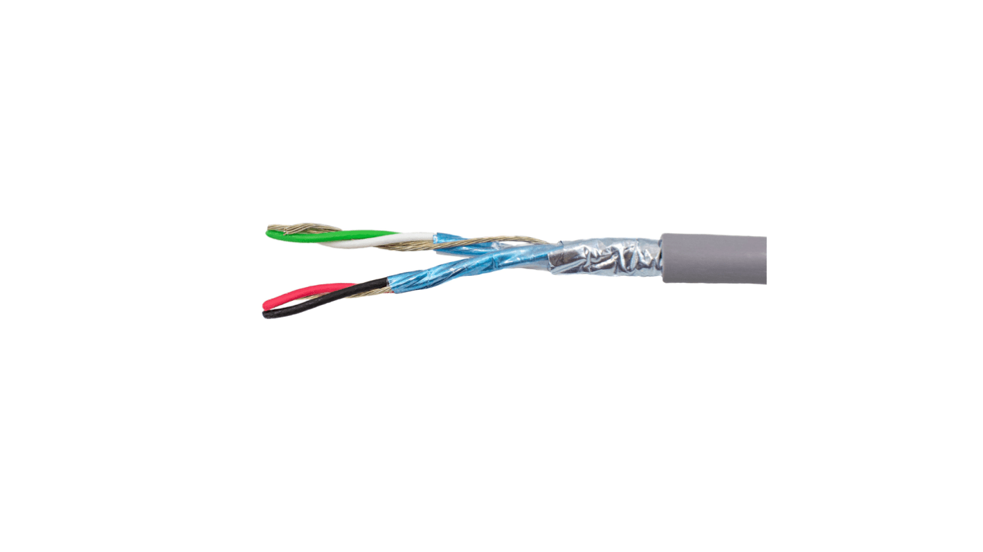 1243/2C SL001 | Alpha Wire Twisted Pair Data Cable, 2 Pairs, 0.35 mm² ...