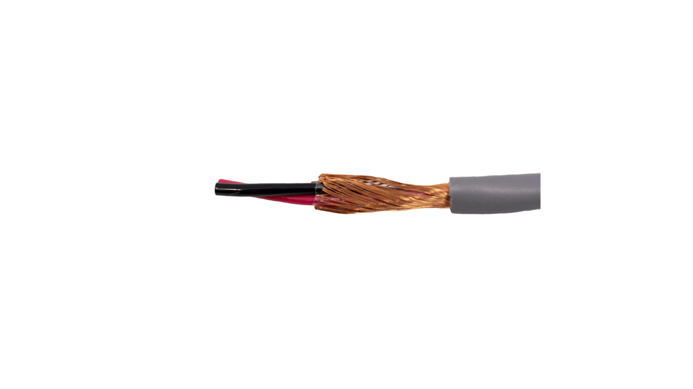 Alpha Wire Control Cable 2芯 0.33 mm², シールド有 22 AWG