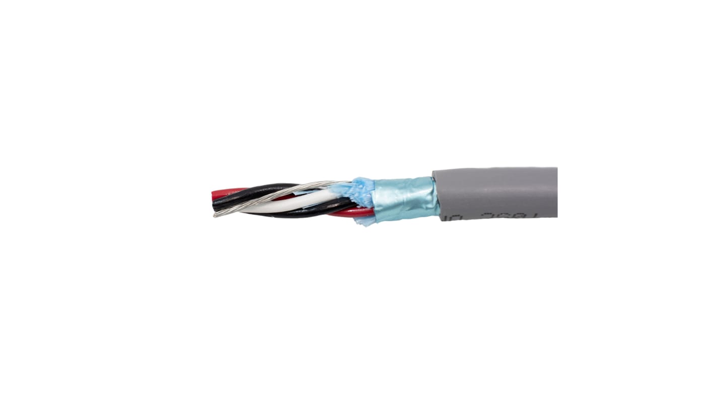 Câble de données Alpha Wire, 2 paires, 4x 0,23 mm² 24 AWG, Blindé, 152m