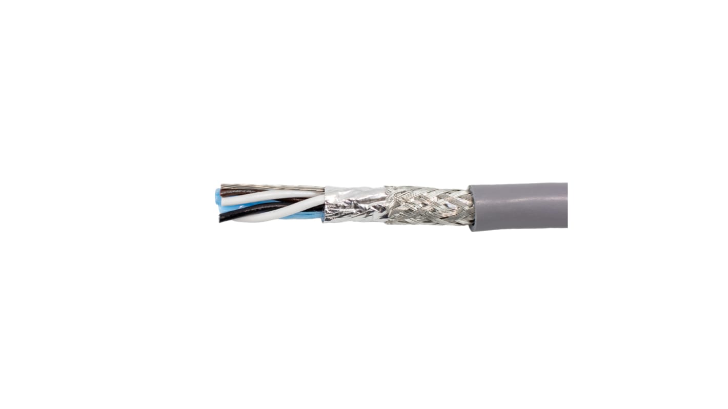 Câble de données Alpha Wire, 2 paires, 4x 0,23 mm² 24 AWG, Blindé, 305m