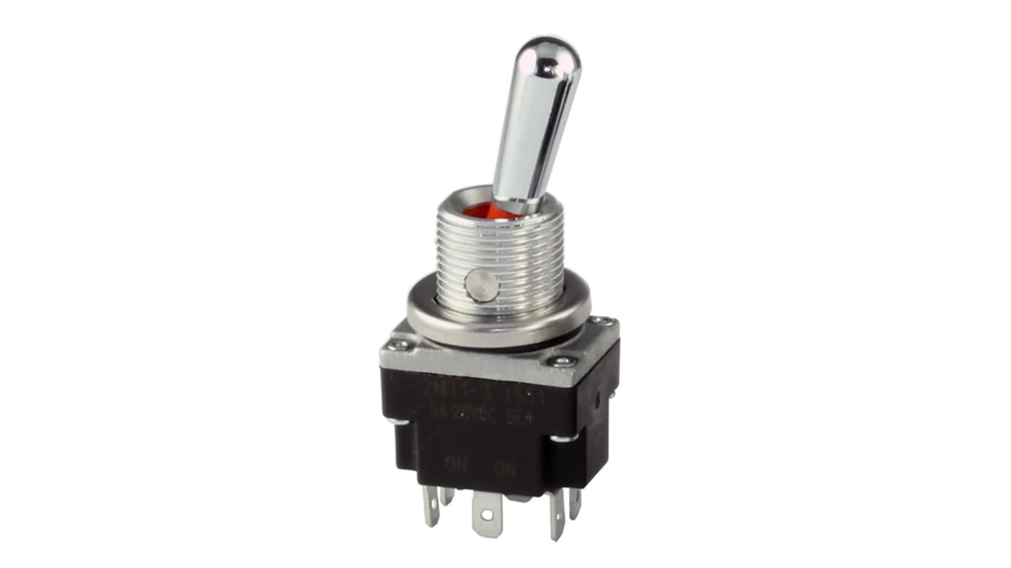 Interruptor de palanca DPDT IP67, IP68, Funcionamiento On-Off-(On)