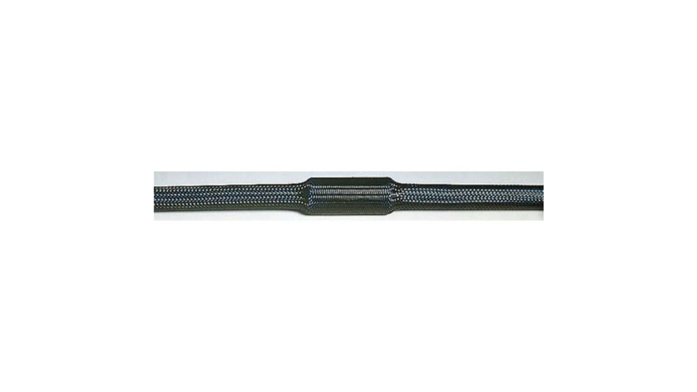 HellermannTyton Braided Nylon 66 Black Cable Sleeve, 6mm Diameter, 100m Length