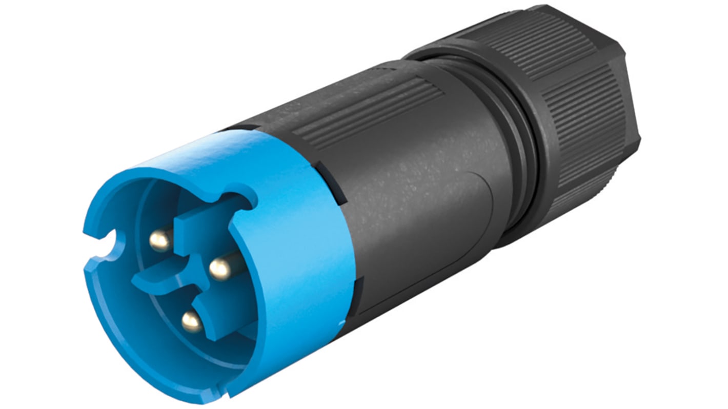 Conector de iluminación Macho RST 08i2/3, 2 Polos, Montaje de Cable, 250 V, 400 V, 8A, IP66, IP68, IP69