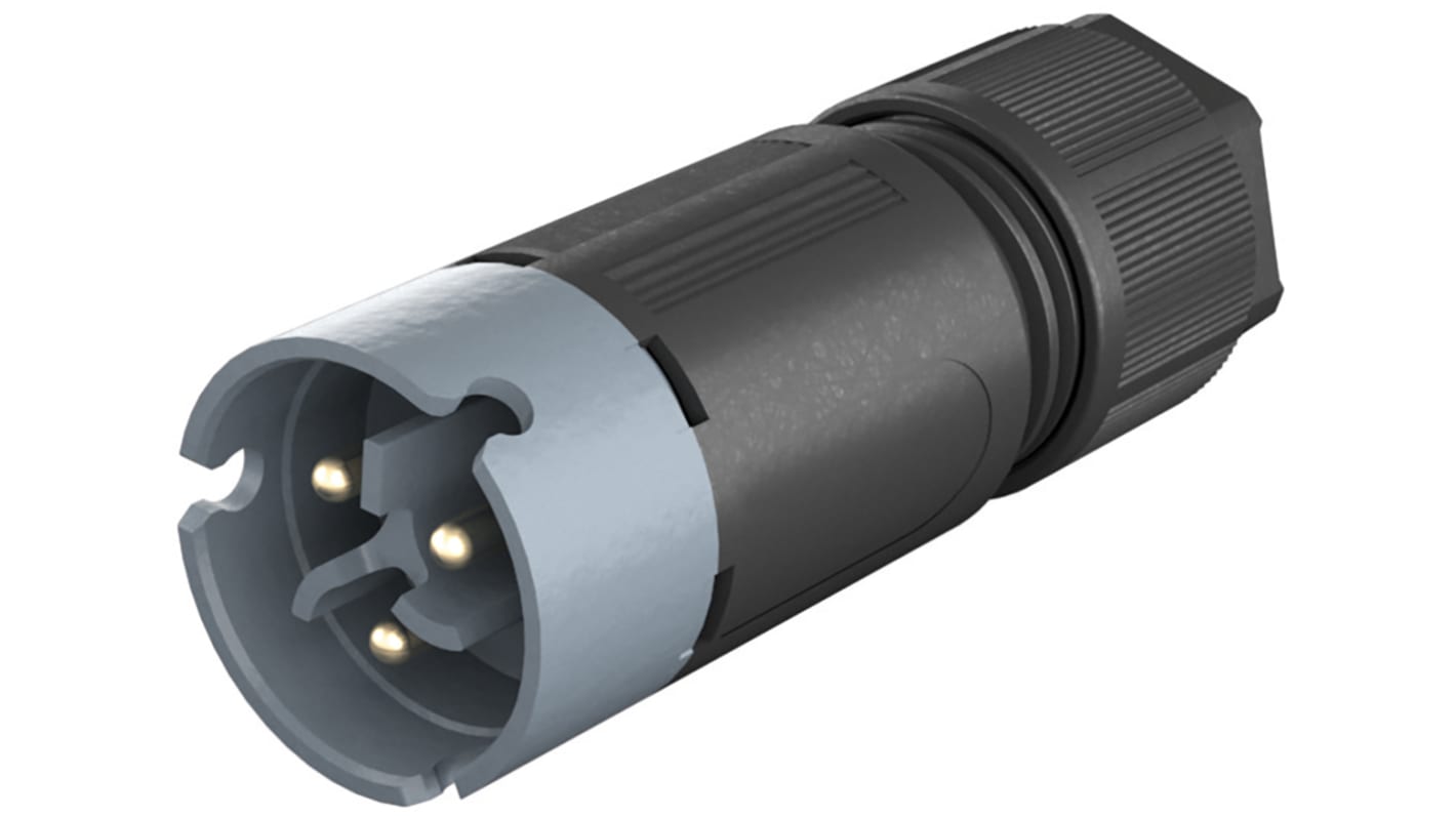 Conector de iluminación Macho RST 08i2/3, 2 Polos, Montaje de Cable, 50 V, 120 V., 8A, IP66, IP68, IP69