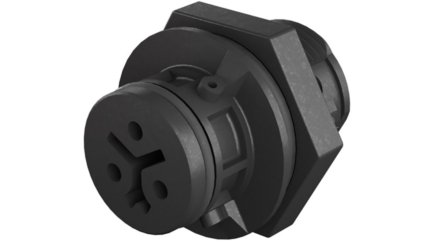 Conector de iluminación Hembra RST 08i2/3, 2 Polos, Montaje en Panel, 50 V, 120 V., 8A, IP66, IP68, IP69