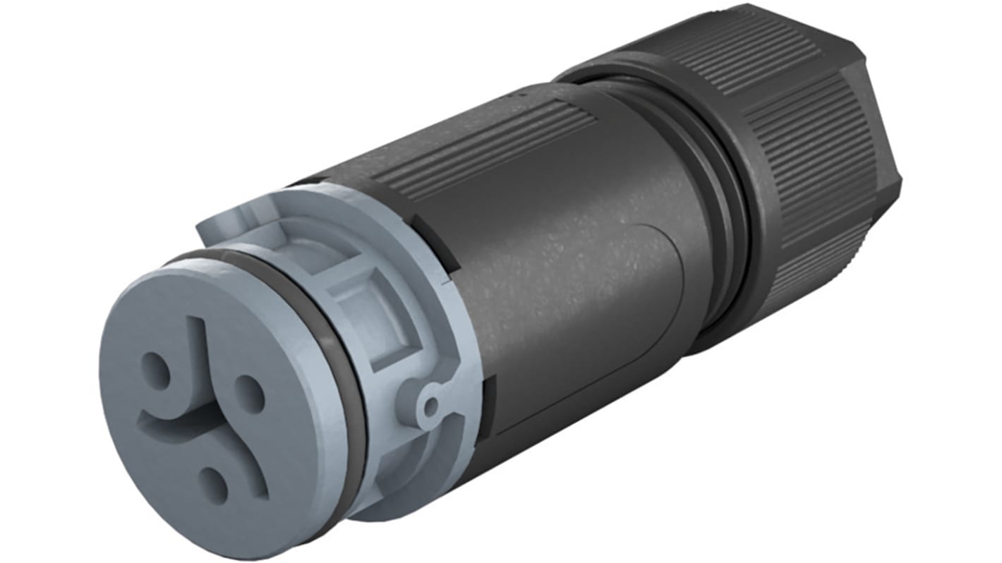 Wieland RST 08i2/3 Series Female Connector, 3-Pole, Female, Cable Mount, 8A, IP66, IP68, IP69