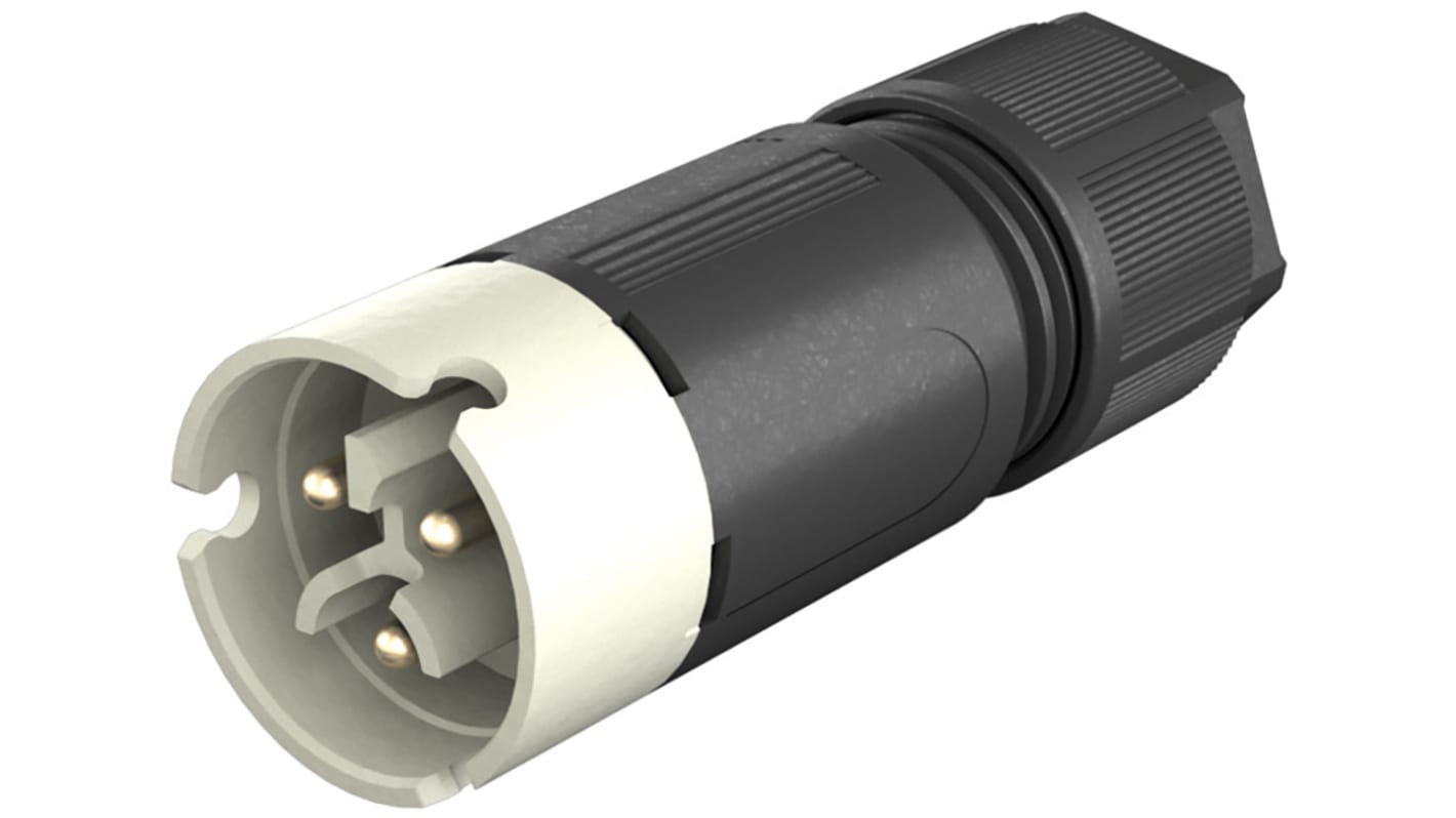 Wieland RST 08i2/3 Series Circular Connector, 3-Pole, Female, Cable Mount, 8A, IP66, IP68, IP69