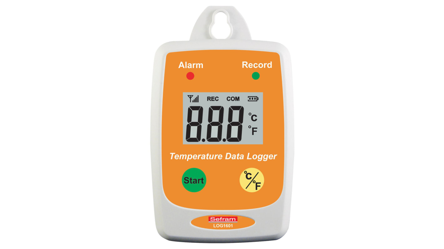 Registrador de datos Sefram LOG 1601, para Temperatura, con alarma, display LCD, interfaz USB