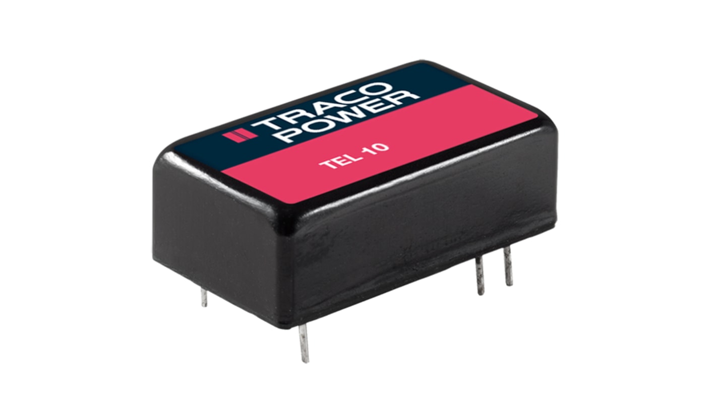 TRACOPOWER TEL 10 DC-DC Converter, 3.3V dc/ 2.7A Output, 18 → 36 V dc Input, 10W, Through Hole, +78°C Max Temp