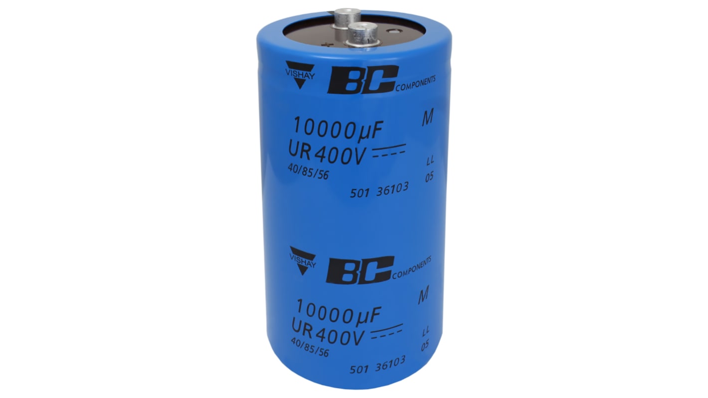 Vishay 10000μF Aluminium Electrolytic Capacitor 400V dc, Screw Terminal - MAL250136103E3