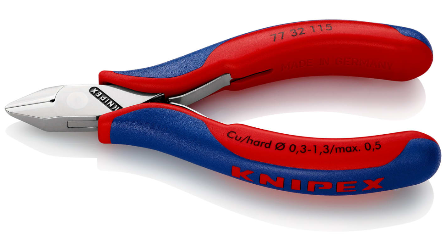 Alicates de corte lateral Knipex, capacidad de corte 1.3mm, long. total 115 mm,