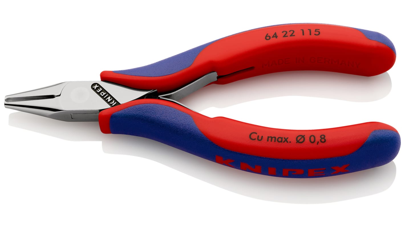 Tronchesi a punta Knipex in Acciaio cromato con cuscinetti a sfere, L. 115 mm, capacità di taglio max 0.8mm