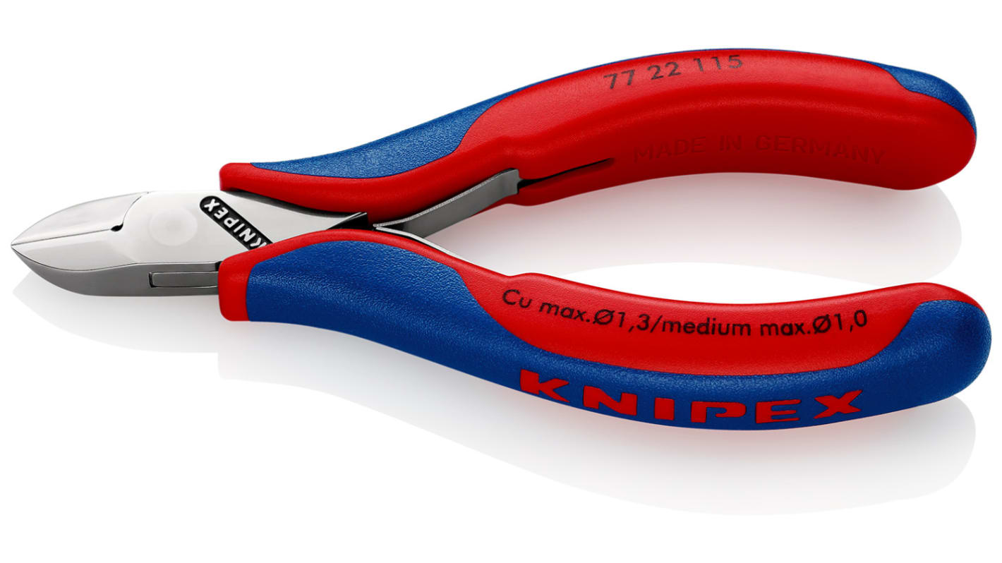 Alicates de corte lateral Knipex, capacidad de corte 1.3mm, long. total 115 mm,