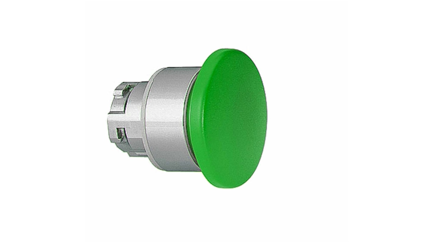 Cabezal de pulsador Lovato serie 8LM2T, Ø 22mm, de color Verde, Retorno por Resorte, IP65