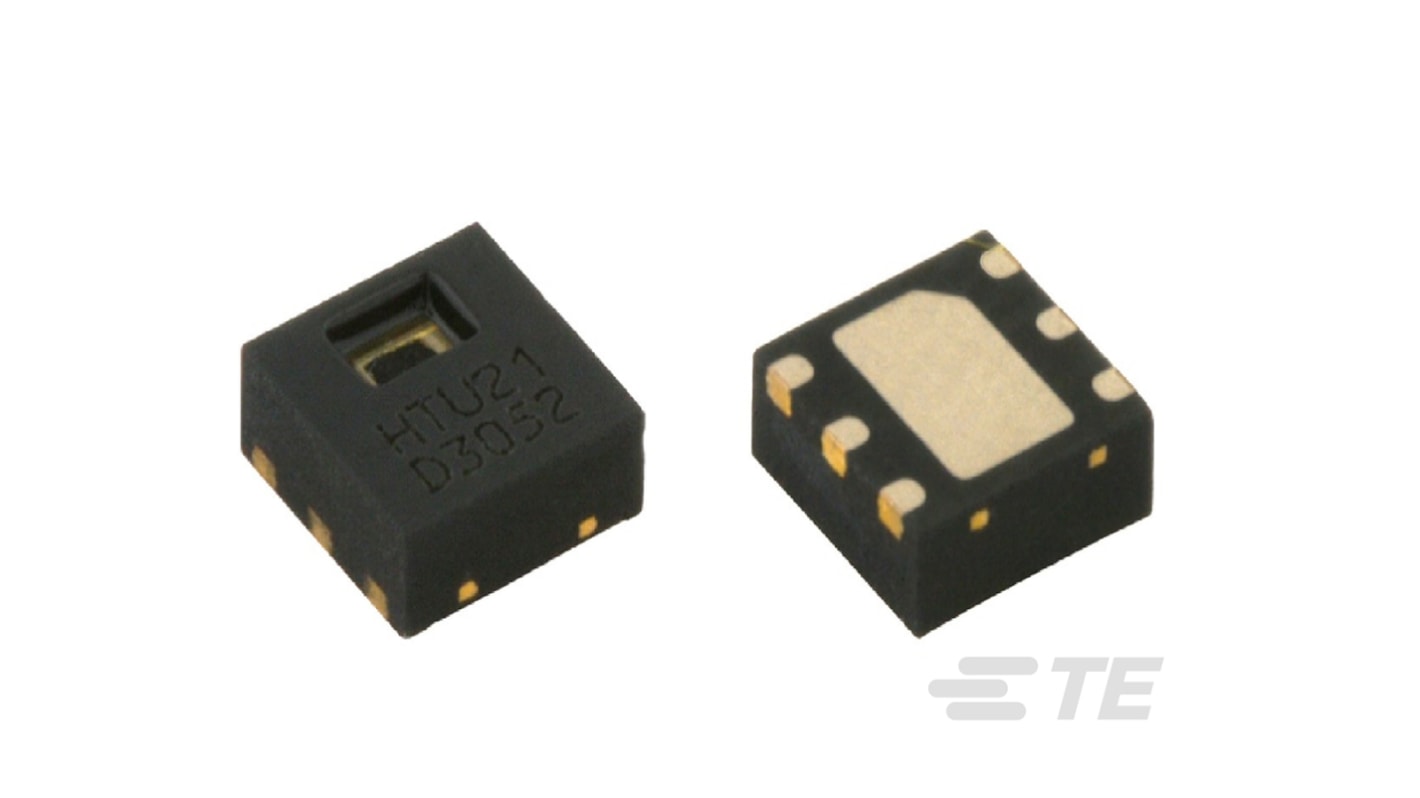 TE Connectivity Temperature & Humidity Sensor, Digital Output, Surface Mount, I2C, ±0.3 °C, ±2%RH, 6 Pins