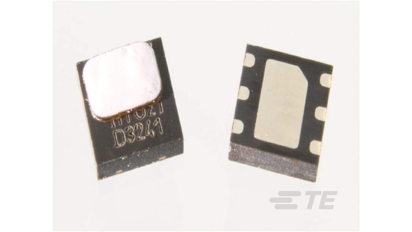 TE Connectivity Digital Temperatur- und Luftfeuchtigkeitssensor ±0.3 °C, ±2%RH SMD, 6-Pin, I2C -40 bis +125 °C.