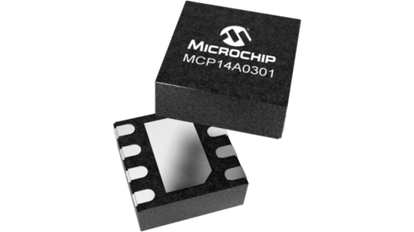 Microchip MOSFETゲートドライバ 3 A WDFN 2 8-Pin 高速 反転 表面実装