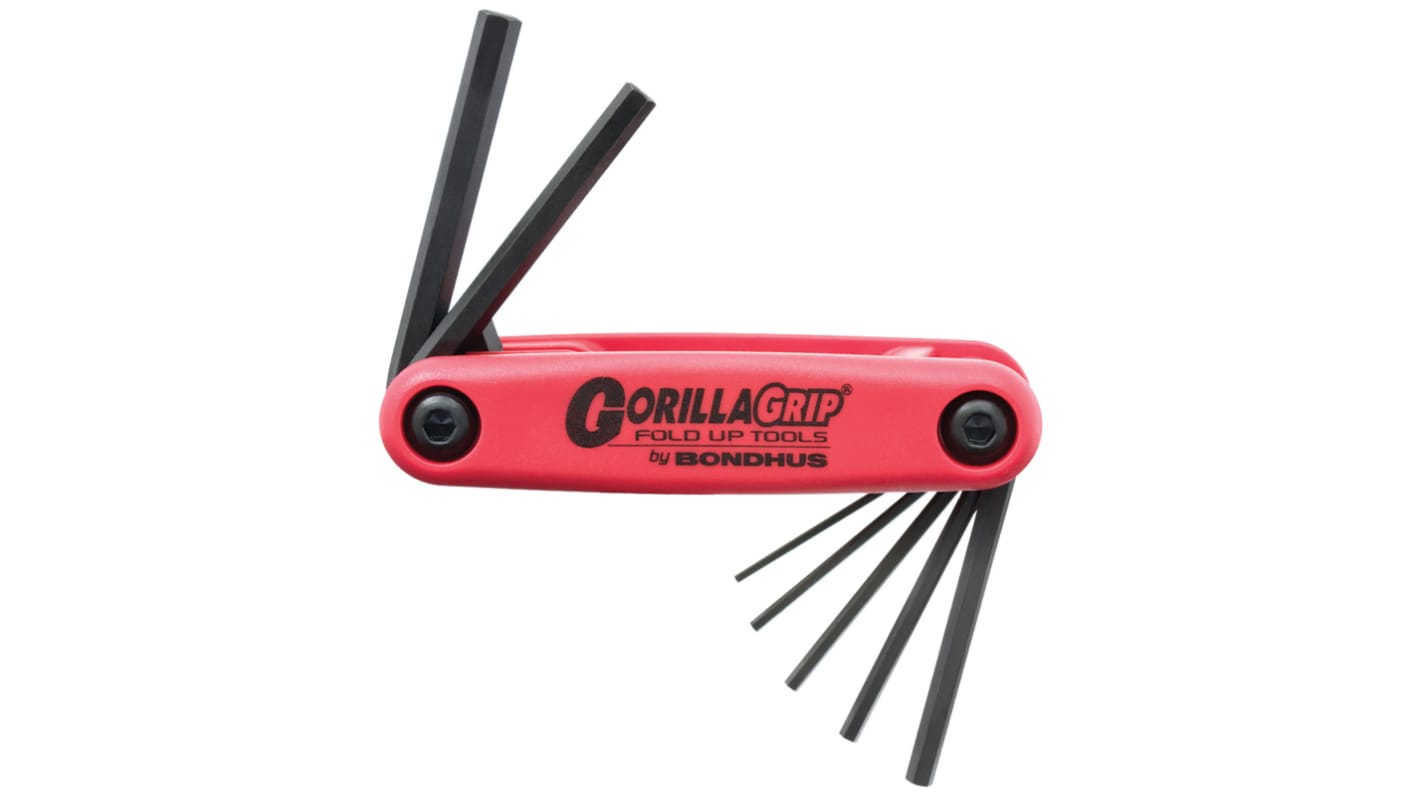HF7MCS Bondhus Folding Metric Hex Key Set, 1.5 → 6mm RS