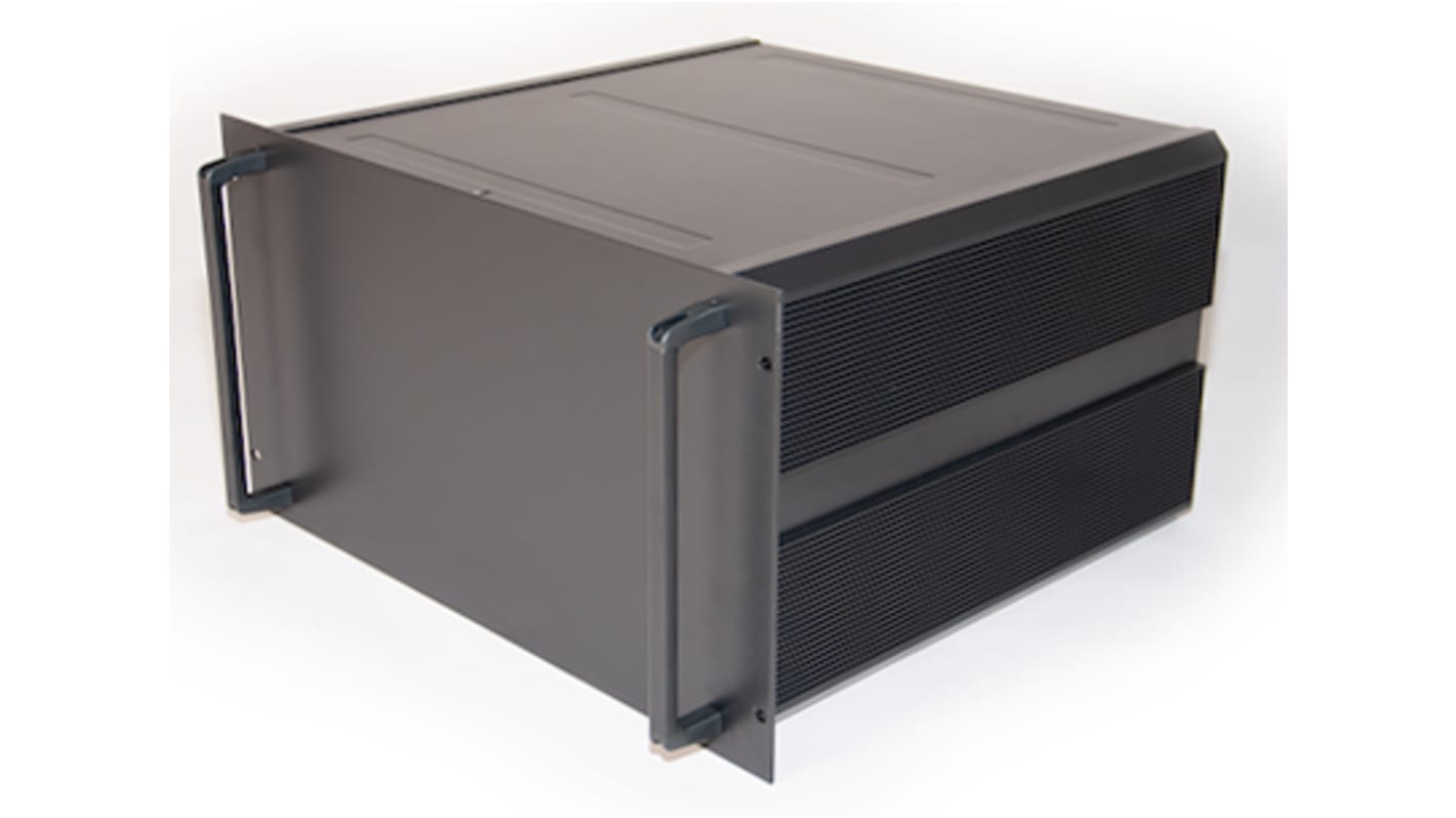 Caja de montaje en rack de 19" 6U RS PRO, de Aluminio, Aluminio Extruido, 335 x 425 x 262mm
