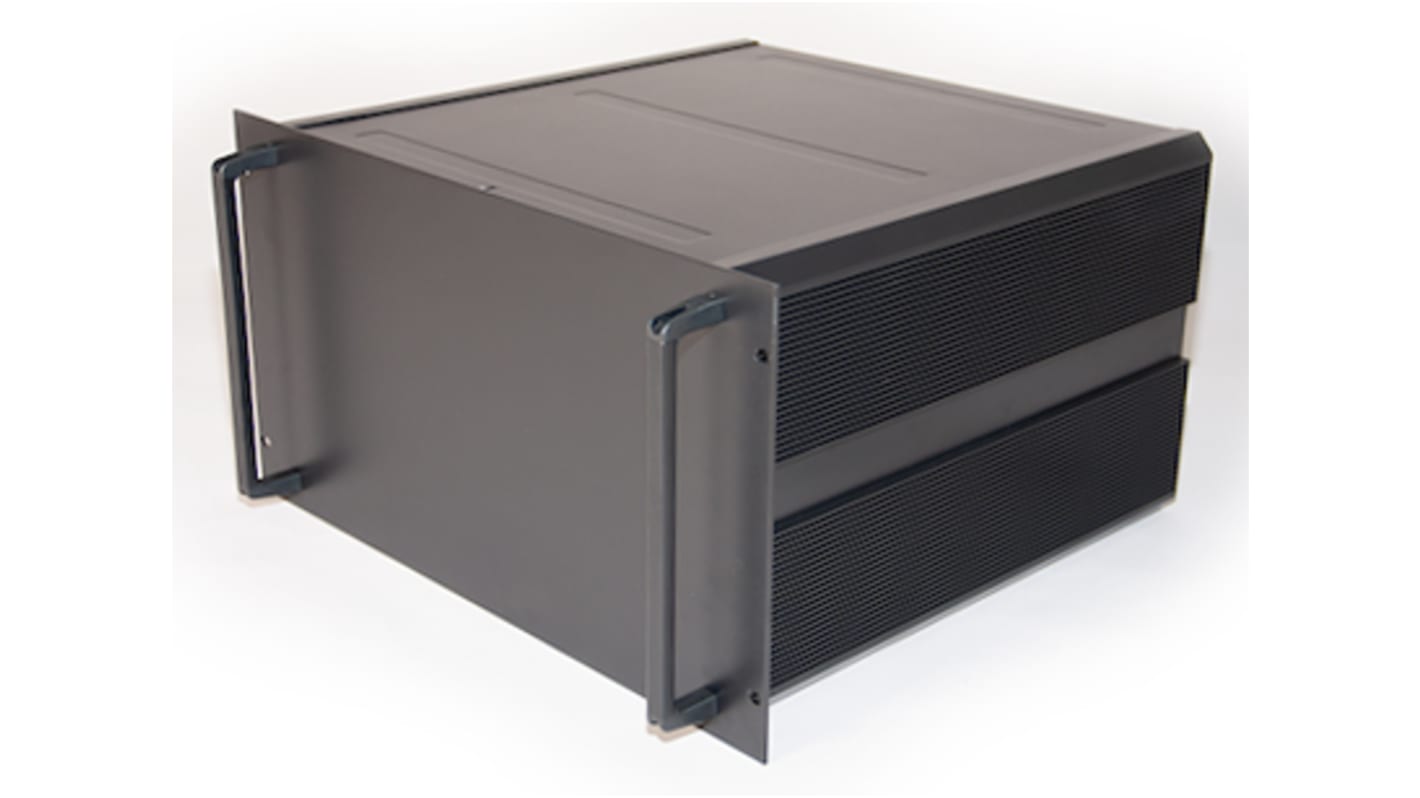 Caja de montaje en rack de 19" 6U RS PRO, de Aluminio, Aluminio Extruido, 465 x 425 x 262mm