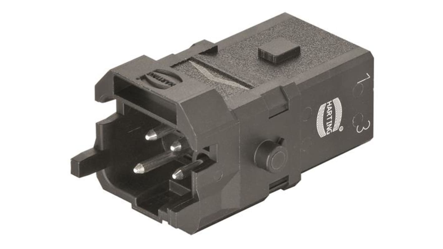 Inserto de conector de potencia HARTING Hembra, serie Han 1A, configuración 3P+E