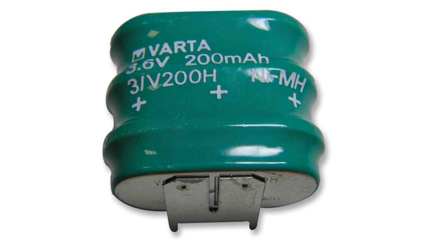 Pile bouton rechargeable Varta 3.6V, 210mAh, 25.6mm